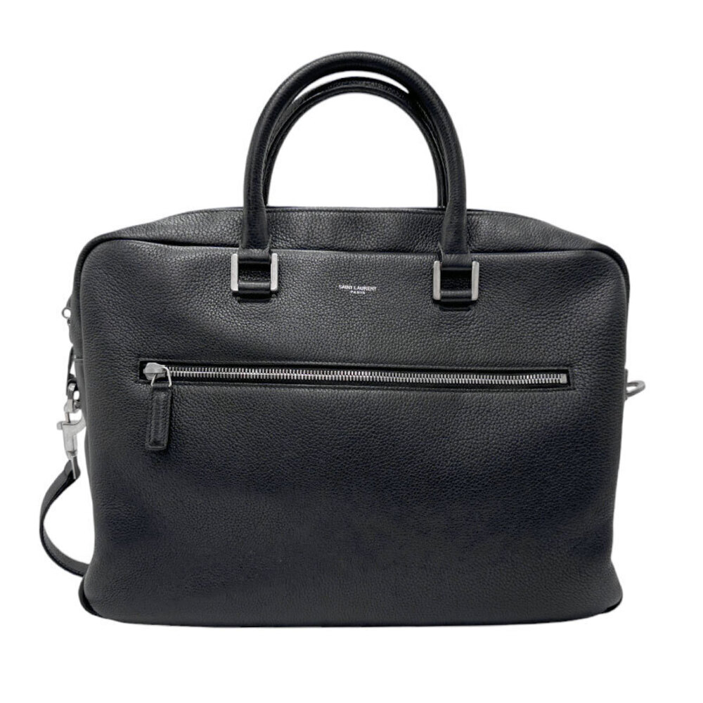 Saint Laurent Handbag Business Bag Shoulder Sac de Jour Leather Black